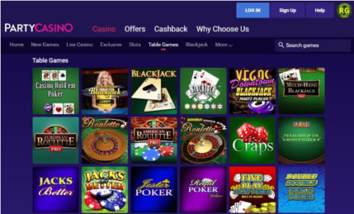 partycasino nj casino games