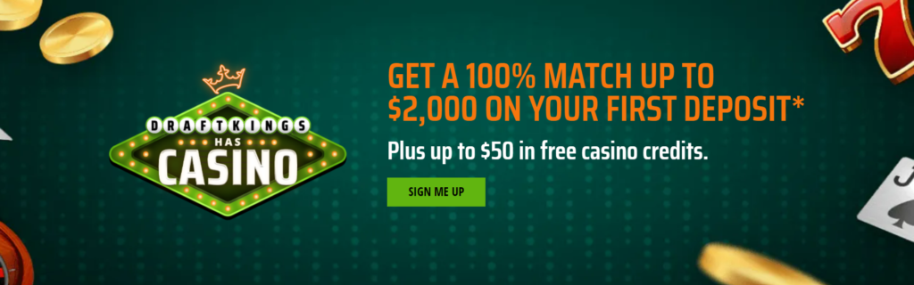 Draftkings casino no deposit bonus