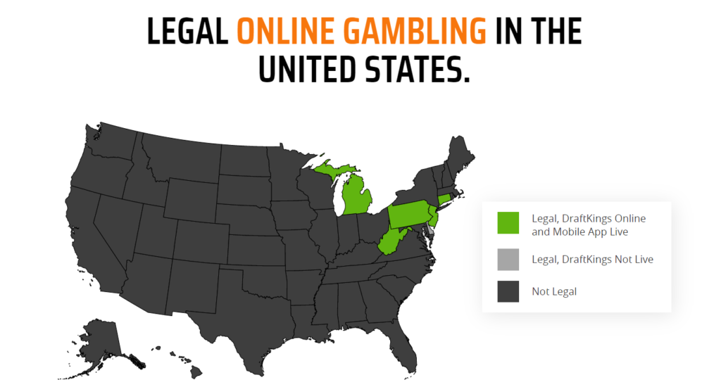 draftkings casino states