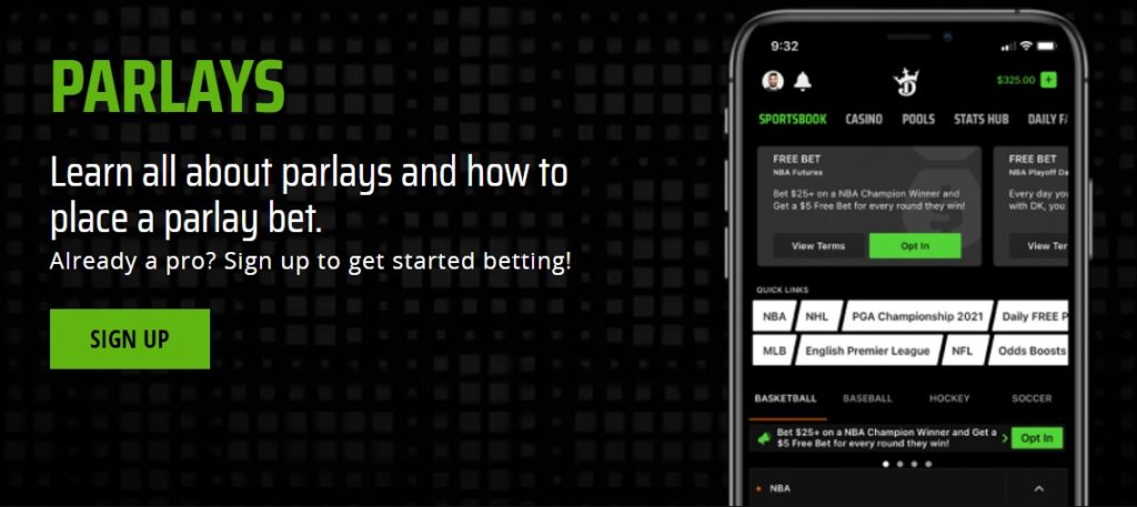 how to parlay on draftkings sportsbook